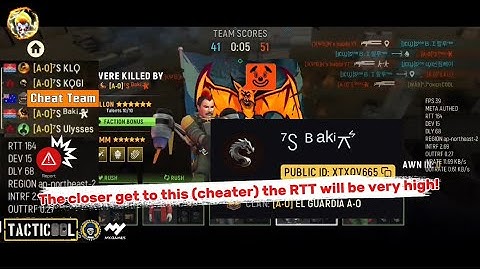 TACTICOOL 25｜(Cheat)Team Using PC cheat software to affect RTT 🎮🔻🔺#game #tacticoolgame #gameplay