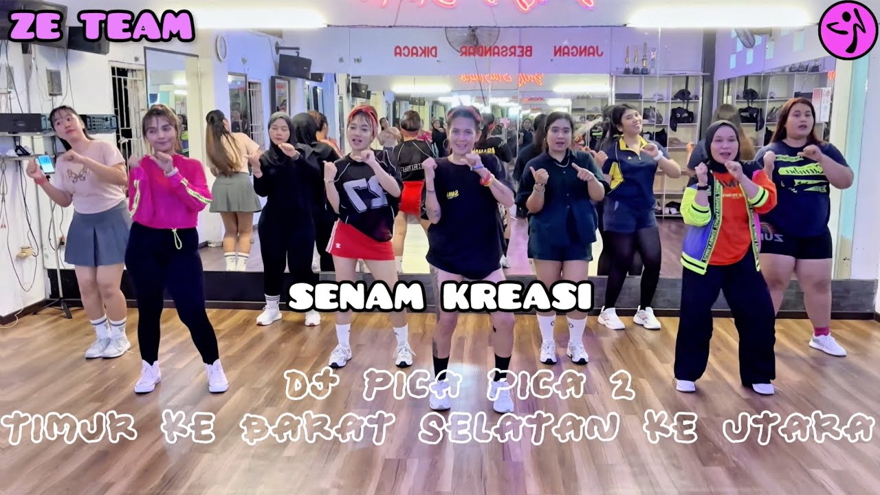 TIMUR KE BARAT SELATAN KE UTARA ➖DJ PICA PICA 2 / ZUMBA / VIRAL TIK TOK / SENAM KREASI / ZE TEAM 🖤💜