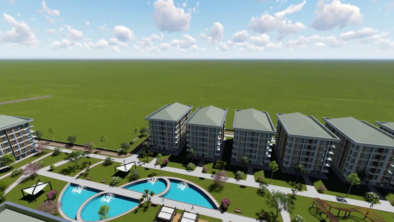 3d Toplu Konut Site Animasyonu