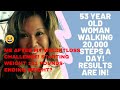 53 Year Old Woman's Weight loss journey! 20,000 steps a day for 5 days. What are the results?