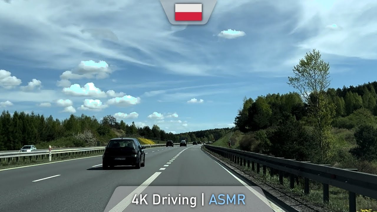 Spring Drive from Jaworzno to Trzebinia | ASMR Dashcam | Relaxing Road Trip | 4K 60 FPS