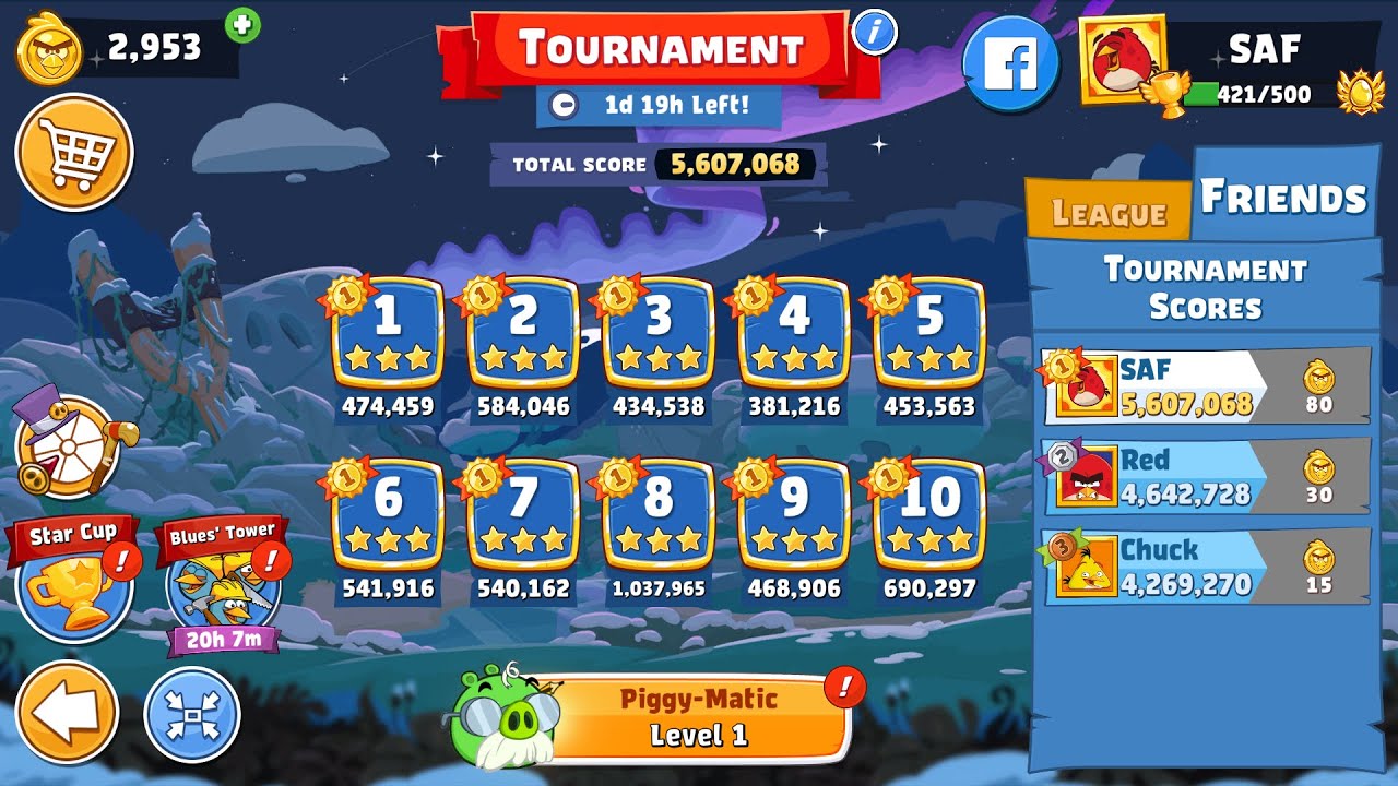 Angry Birds Friends. Турнир (22.01.2026). Все уровни 3 звезды. Проход от Сергея Фетисова.