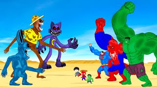 Rescue HULK & SPIDERMAN From GIANT CATNAP,  Zoonomaly MONSTERS : Who Is The King Of Super Heroes?