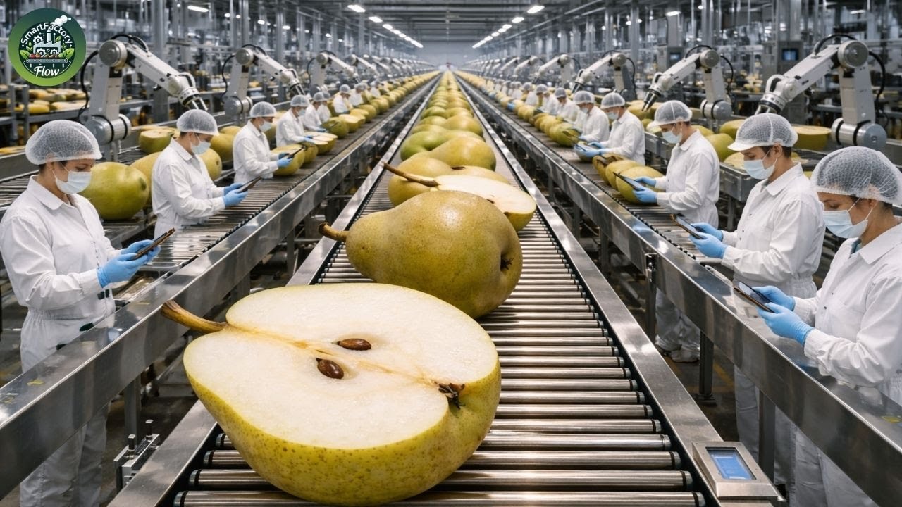 Inside a High-Tech Pear Juice Factory How Fresh Pears Become Crystal-Clear Juice
