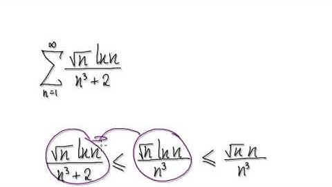 Video 2668 - Convergence test for series - sqrt(n)ln(n)/(n^3+2) - Practice