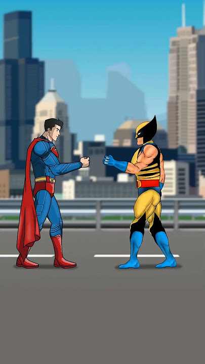 Superman vs Hulk, Spiderman, Wolverine and Deadpool, Rock Paper Scissors Animation