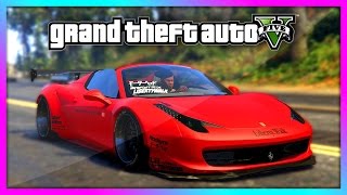 Gta 5 - "ferrari 458 liberty walk showcase" (recorded on pc/edited)