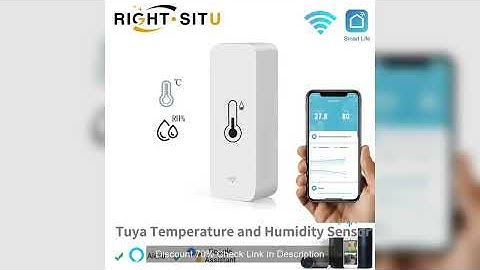 Tuya WiFi Smart Temperature And Humidity Sensor Battery Powered  Smart Home Security Work With Alexa