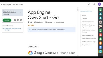 App Engine: Qwik Start - Go | #GSP070