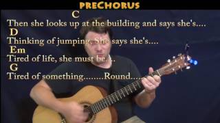 Video voorbeeld van "Round Here (Counting Crows) Guitar Cover Lesson with Chords/Lyrics"
