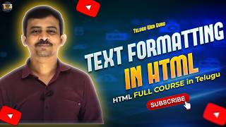 Text formatting tags in html explained in telugu