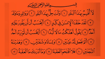 سورة البلد الصفحة ٥٩٤.. الحزب ٦٠ الجزء ٣٠ بصوت الشيخ مجدي البلتاجي برواية ابن دكوان عن ابن عامر#