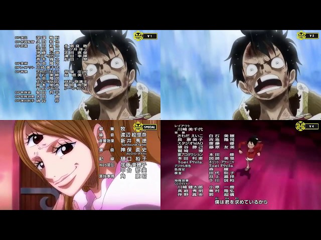 One Piece Opening 20 Comparison 4 Version class=