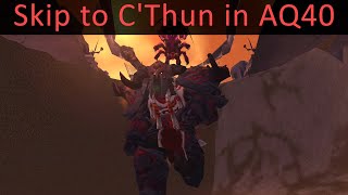 Skip to C'Thun in AQ40 - Temple of Ahn'Qiraj via Out Of Bounds Exploit