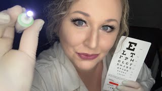 ASMR Extensive Eye Exam for Glasses | Face Touching | Latex Gloves | Pen Light