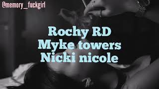 Rochy RD x Nicki Nicole x Myke Towers-Ella no es tuya Remix (lyrics/letra).