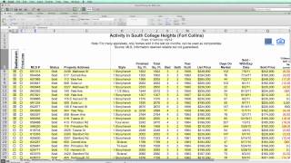 Selecting Homes from Your MLS Export to Create the Scattergram