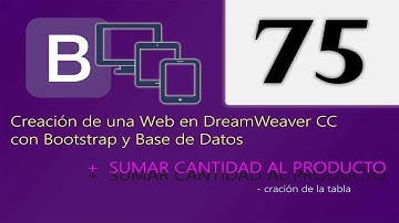 Cap 75 - Creación de una web en DreamWeaver CC con Bootstrap y Base de Datos