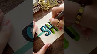 Personalized Name Lettering Idea 💗 #shorts #nhuandaocalligraphy #lettering