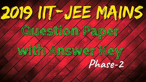 Iit jee mains 2019 question paper | Mathematics | shift 2 |