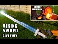 Giant Aluminum Casting during Thunderstorm - Viking Sword !