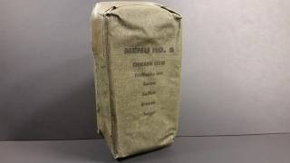 Full 1964 US Food Packet Long Range Patrol Ration Review Chicken Stew MRE Testing News