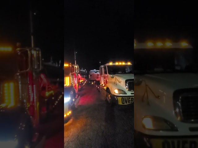 Walk-Around of Beattie's Marine Transport Trailers at Night