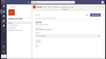Microsoft Teams (For Students): Check feedback and grades