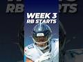 Best RB Starts for Week 3 of Fantasy Football