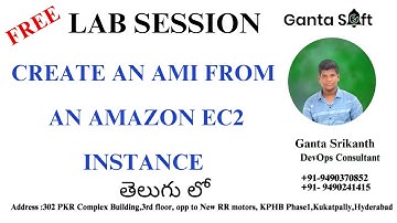Create An AMI From An Amazon EC2 Instance  |GantaSoft | Best Devops Training in  KPHB HYD | Srikanth