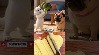 Let's Hide Or Food!🍎🐶😺🥦#puppy #dog #pug #kitten#pets #cat #trending #funny #humor #shorts