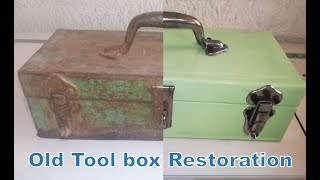 Rusty old tool box Restoration 1950