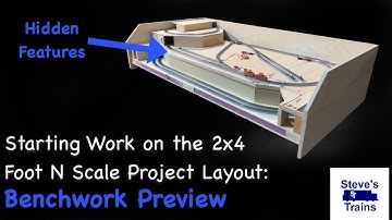 2x4 Foot N Scale Project Layout: Benchwork Preview