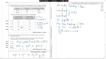 Edexcel A2 IAL Chemistry Unit 5 Question Paper January question 19 and 20 Solution