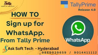 How to Sign Up for WhatsApp to Send Documents from TallyPrimehow to sign up - Ask Soft Tech screenshot 1