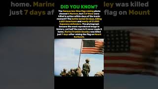 The flag rising of Iwo Jima cost the lives of 6000 marines #history #war #ww2 #shorts