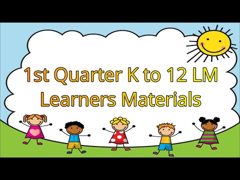 1st Quarter K To 12 LM Learners Materials