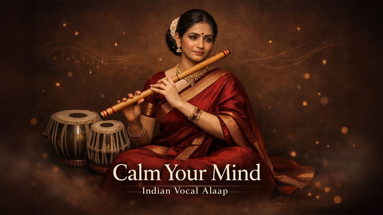 1 Hours Calming Raga Music | 432Hz Indian Classical Vocal Alaap with Tanpura for Deep Sleep & Stress