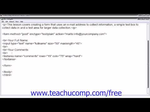 HTML5 and CSS3 Tutorial Text Areas Training Lesson 11.4