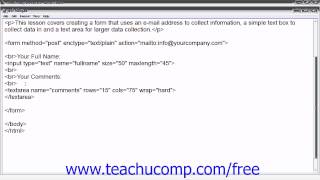 HTML5 and CSS3 Tutorial Text Areas Training Lesson 11.4