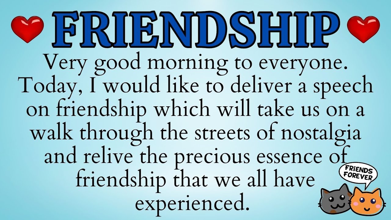 speech on friendship short