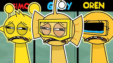 Bailey, Simon and Garnold Removing A Splinter (SPONGEBOB SPRUNKI ANIMATION)