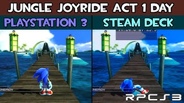 [Sonic Unleashed] PS3 vs Steam Deck - Jungle Joyride Act 1 Day - Performance Comparison