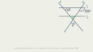 ACT Math -  Plane Geometry - Angles