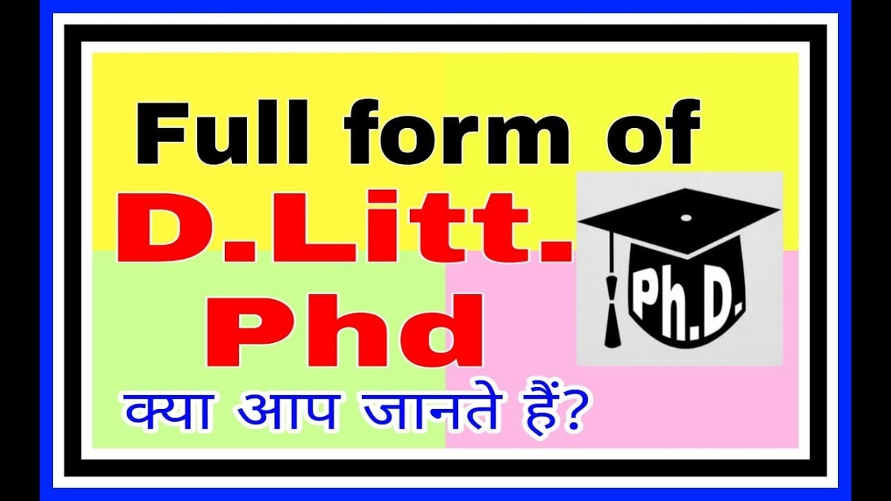 phd ka full form in education