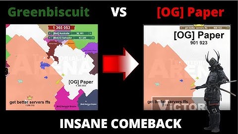 Paper VS Greenbiscuit *INSANE COMEBACK* ┃Territorial.io