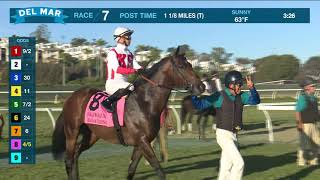 Program Trading wins the Hollywood Derby G.I race 7 at Del Mar 12/2/23.