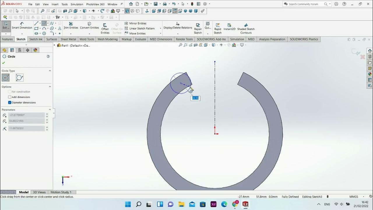 Designing headphone stand in Solidworks ready for 3D printing YouTube