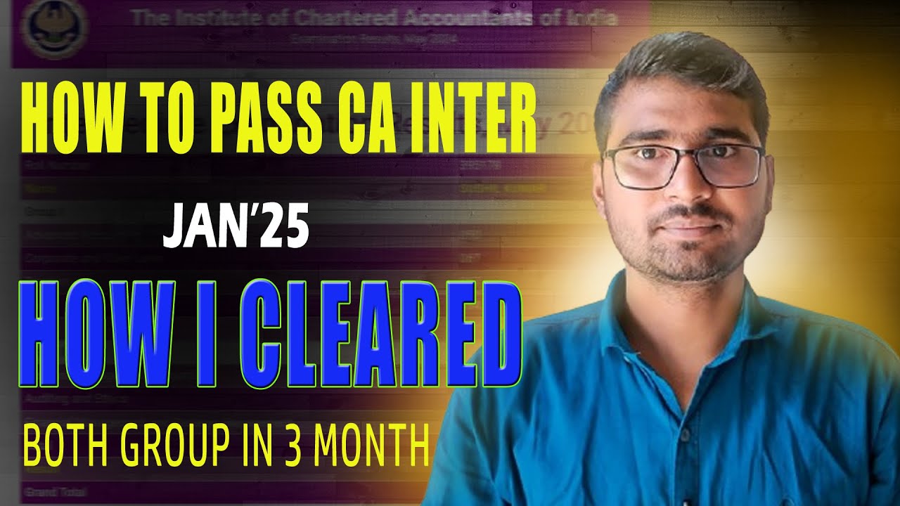 Last 100 Day Plan for CA Inter jan 25 | How to crack CA inter Both Group | Sushil CA Aspirant