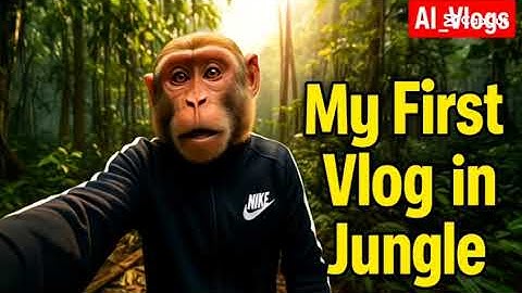 "My First Jungle Vlog 🐒 | Funny Monkey Vlogs | AI_Vlogs Episode 1"